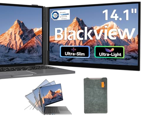 BLACKVIEW EXTENSOR DE PANTALLA PARA LAPTOP 13 LIBRAS ULTRALIGERO Y ULTRADELGADO DE 017 PULGADAS 14 PULGADAS FHD 1080P IPS - 1