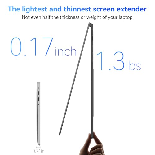 BLACKVIEW EXTENSOR DE PANTALLA PARA LAPTOP 13 LIBRAS ULTRALIGERO Y ULTRADELGADO DE 017 PULGADAS 14 PULGADAS FHD 1080P IPS - 3