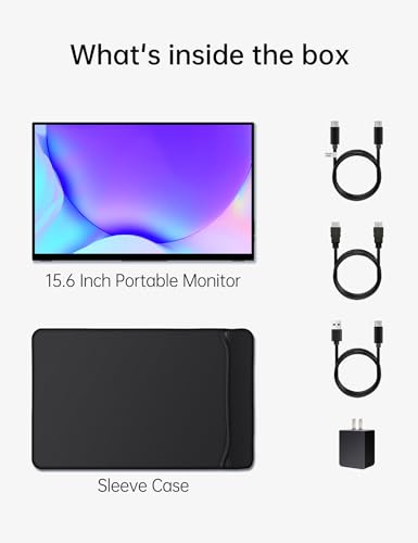 CAPERAVE MONITOR PORTÁTIL TÁCTIL DE 156 PANTALLA TÁCTIL FHD IPS CON VIDRIO TEMPLADO MONITOR DE VIAJE CON SOPORTE Y ALTAVOZ - 8
