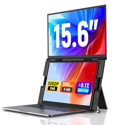 SMISEACOW LAPTOP SCREEN EXTENDER 156 FOR 13173 LAPTOPS PORTABLE DUAL MONITOR FOR LAPTOP ULTRASLIM CLAMPON VERTICAL DUAL IPS - 2