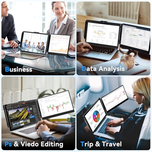 EXTENSOR DE PANTALLA PARA LAPTOP MONITOR PORTÁTIL DE 14 PULGADAS PARA LAPTOP MONITOR DUAL FHD DE 1080P PARA PORTÁTILES DE 13 - 7