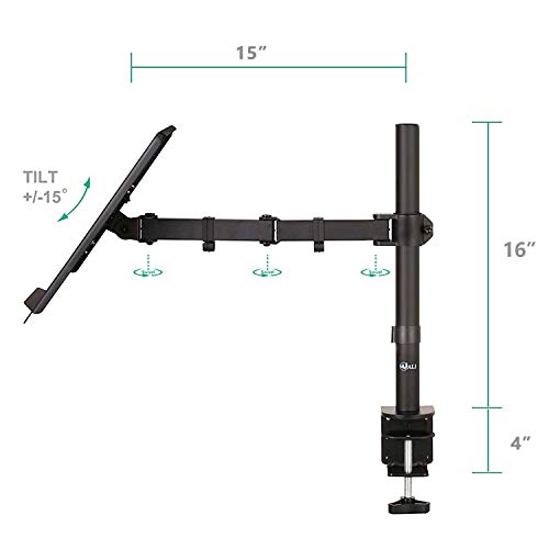 WALI BANDEJA PARA PORTÁTIL CON SOPORTE DE ESCRITORIO PARA NOTEBOOK DE 17 PULGADAS BRAZO PARA PORTÁTIL TOTALMENTE AJUSTABLE HASTA - 6