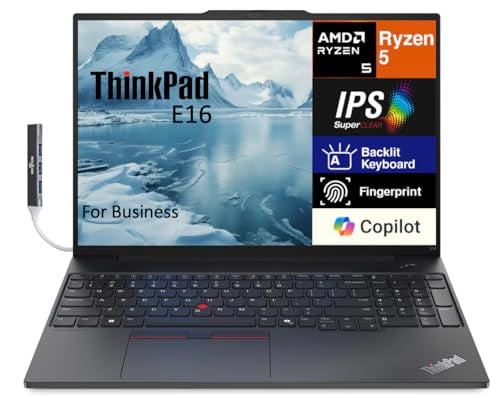 LENOVO THINKPAD E16 GEN 1 LAPTOP EMPRESARIAL DE 160 PULGADAS PANTALLA WUXGA IPS DE 300 NITS AMD RYZEN 5 7530U 6CORE 200GHZ 16GB - 1