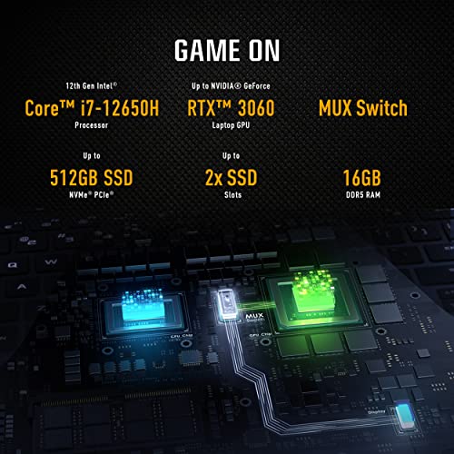 ASUS TUF DASH 15 2022 LAPTOP PARA JUEGOS PANTALLA FHD DE 156 PULGADAS 144HZ INTEL CORE I712650H GEFORCE RTX 3060 16GB DDR5 512GB - 2
