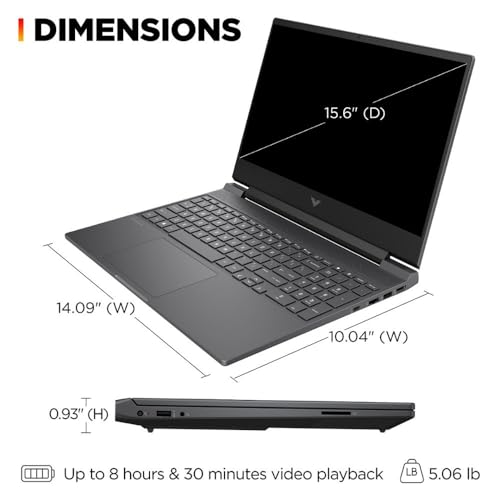PORTÁTIL PARA GAMING HP VICTUS DE 156 PULGADAS FHD A 144HZ AMD RYZEN 5 7535HS 16 GB DDR5 RAM SSD DE 512 GB AMD RADEON RX 6550M - 7