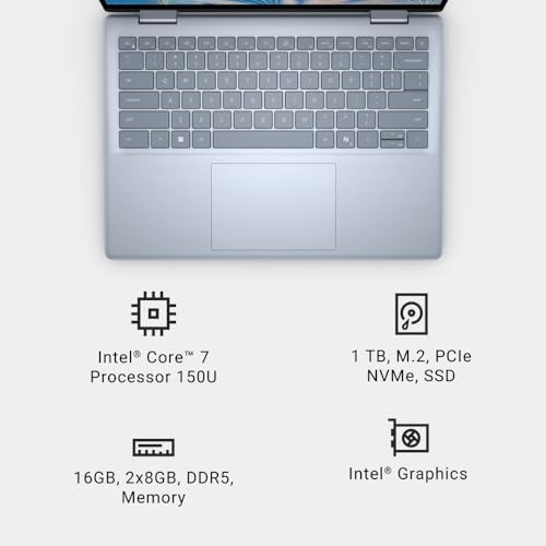 DELL INSPIRON 14 7440 LAPTOP EMPRESARIAL 2 EN 1 PANTALLA TÁCTIL FHD DE 14 PULGADAS INTEL CORE 7 150U I71355U 16 GB DE RAM 1 TB - 5