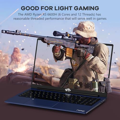 NIMO COMPUTADORA PORTÁTIL IPS FHD DE 156 PULGADAS AMD RYZEN 5 6600H 6 NÚCLEOS 660M GPU 64 GB DDR5 RAM 1 TB SSD BEAT I71165G7 - 3