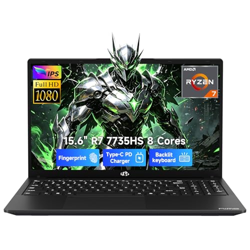 NIMO 156 IPS FHD LIGHT GAMING LAPTOP 8 CORES AMD RYZEN 7 7735HS 32GB RAM 1TB SSD BEAT I712650H UP TO 475GHZ RADEON 680M 100W PD - 1