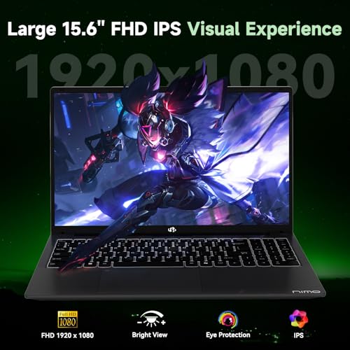 NIMO 156 IPS FHD LIGHT GAMING LAPTOP 8 CORES AMD RYZEN 7 7735HS 32GB RAM 1TB SSD BEAT I712650H UP TO 475GHZ RADEON 680M 100W PD - 4