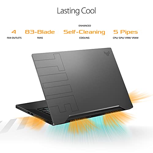 ASUS TUF DASH 15 2021 ULTRA SLIM GAMING LAPTOP 156 PULGADAS 144HZ FHD GEFORCE RTX 3050 TI INTEL CORE I711370H MEMORIA RAM DDR4 - 6