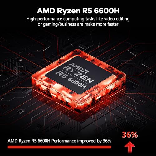 156 BUSINESS GAMINGLAPTOP 6CORES AMD RYZEN 5 6600H 660M 6NM GPU 32GB DDR5 2TB SSD BEAT I71165G7 HASTA 45GHZ 100W TIPOC FHD IPS - 3