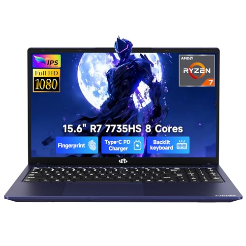 NIMO LAPTOP PARA JUEGOS FHD IPS DE 156 PULGADAS COMPUTADORA AMD RYZEN 7 HASTA 475 GHZ BEAT I712650H CON 16 GB DDR5 RAM 512 GB - 1