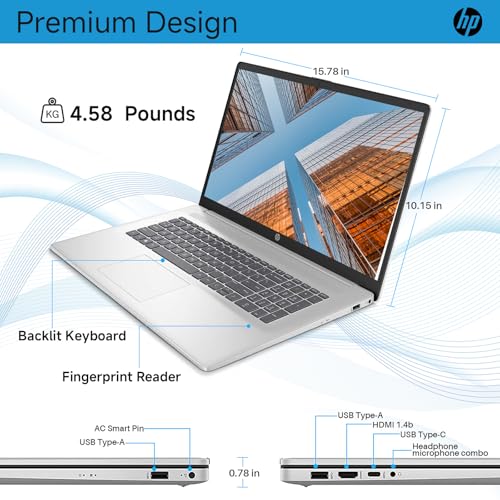 HP PORTÁTIL EMPRESARIAL 17 DE ALTO RENDIMIENTO PANTALLA HD DE 173 INTEL 10CORE I51334U 32 GB DE RAM SSD DE 2 TB TECLADO - 6