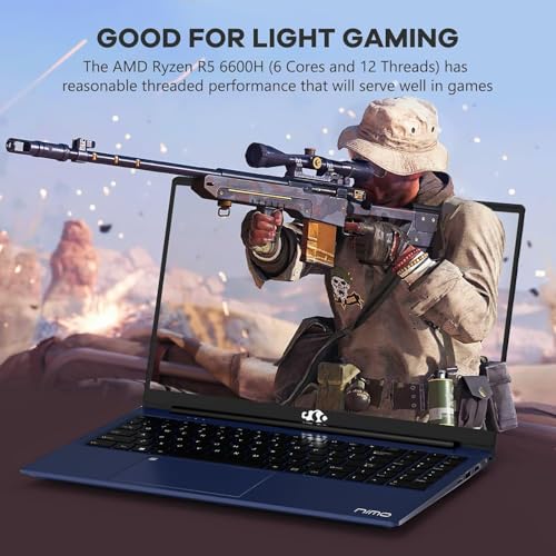 NIMO PORTÁTIL PARA JUEGOS IPS FHD DE 156 PULGADAS AMD RYZEN 5 6600H 16GB DDR5 RAM 512GB SSD BEAT I51335U 6 NÚCLEOS HASTA 45 GHZ - 3