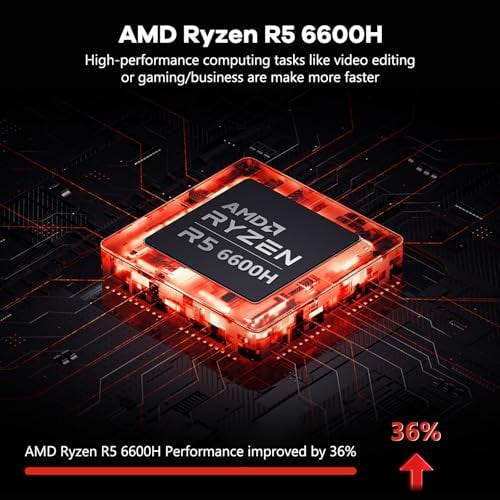 156 BUSINESS GAMINGLAPTOP 6CORES AMD RYZEN 5 6600H 660M 6NM GPU 16GB DDR5 1TB SSD BEAT I71165G7 HASTA 45GHZ 100W TIPOC FHD IPS - 3