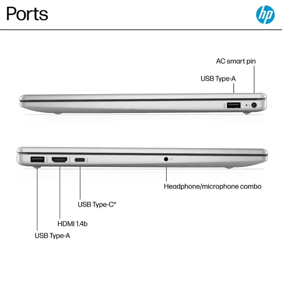 HP 2025 LAPTOP CON PANTALLA TÁCTIL HD DE 156 PULGADAS MICROSOFT OFFICE 2024 GRATUITO INTEL CORE I31315U 32 GB DE RAM SSD DE 1 TB - 3