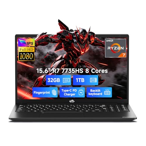 NIMO PORTÁTIL PARA JUEGOS FHD DE 156 PULGADAS AMD RYZEN 7 7735HS 32 GB DDR5 RAM 1TB SSD 8C16T BEAT I712650H COMPUTADORA RADEON - 1