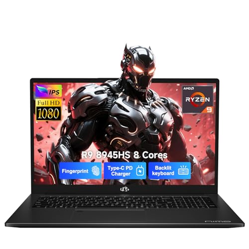 NIMO 173 LAPTOP PARA JUEGOS RYZEN 9 8945HS BEAT I913900H HASTA 52 GHZ 16 GB DE RAM 512 GB SSD RADEON 780M PD 100 W TIPOC AI - 1