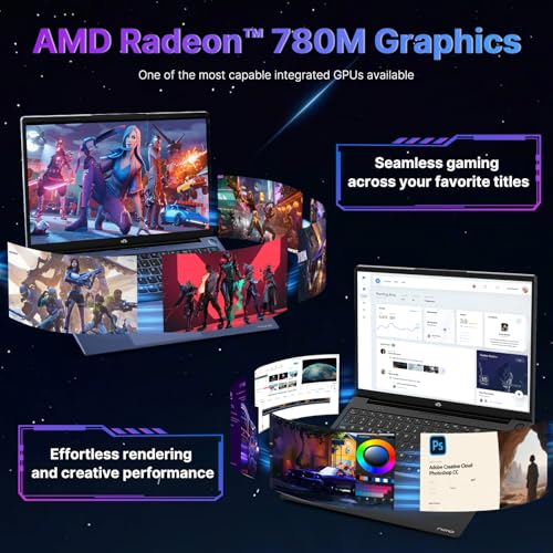 NIMO 173 LAPTOP PARA JUEGOS RYZEN 9 8945HS BEAT I913900H HASTA 52 GHZ 16 GB DE RAM 512 GB SSD RADEON 780M PD 100 W TIPOC AI - 3