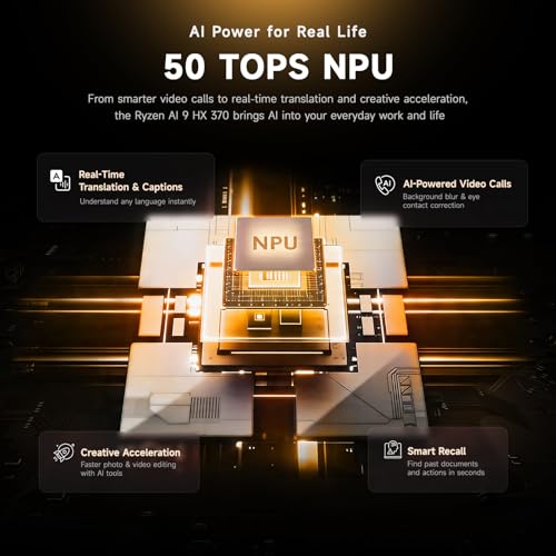 NIMO 173 AI LAPTOP COPILOT AMD RYZEN AI 9 HX 370 12CORE 50 TOPS NPU 16GB DDR5 1TB SSD RADEON 890M FOR GAMING 100W CHARGING WIFI - 3
