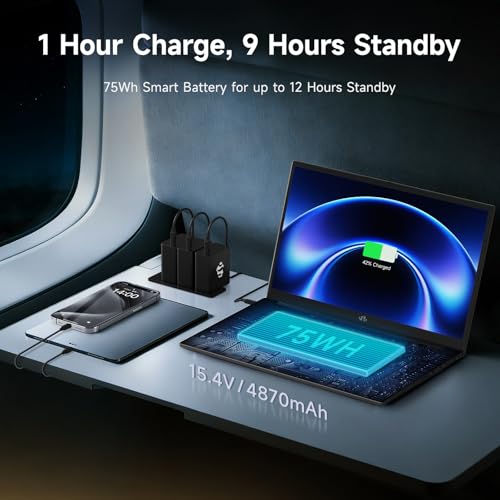 NIMO 173 AI LAPTOP COPILOT AMD RYZEN AI 9 HX 370 12CORE 50 TOPS NPU 16GB DDR5 1TB SSD RADEON 890M FOR GAMING 100W CHARGING WIFI - 5