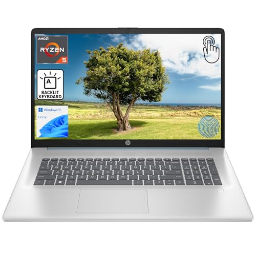LAPTOP HP DE 173 CON PANTALLA TÁCTIL HD AMD RYZEN 5 7430U 8 GB RAM 512 GB SSD CÁMARA WEB HDMI TECLADO RETROILUMINADO LECTOR - 1