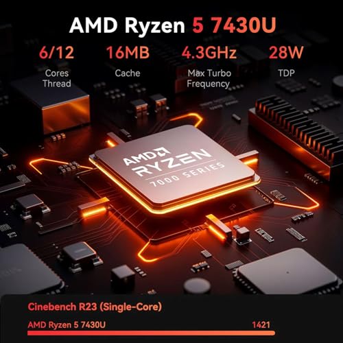 LAPTOP HP DE 173 CON PANTALLA TÁCTIL HD AMD RYZEN 5 7430U 8 GB RAM 512 GB SSD CÁMARA WEB HDMI TECLADO RETROILUMINADO LECTOR - 3