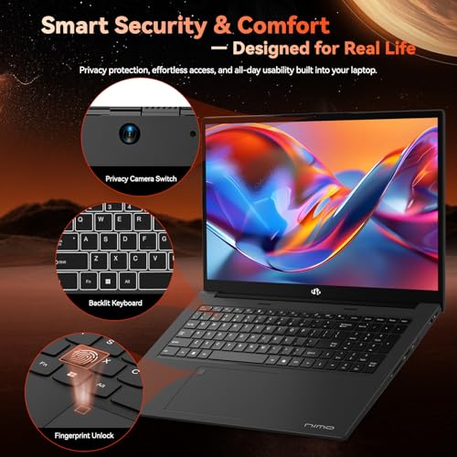 NIMO 173 FHD IPS LAPTOP AMD RYZEN 7 7735HS8CORE BEATS I712650H 16GB DDR5 1TB SSD BACKLIT KEYBOARD FINGERPRINT RADEON 680M GPU - 6