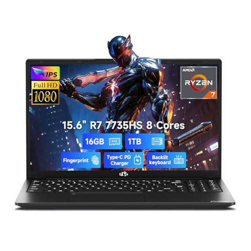 NIMO PORTÁTIL PARA JUEGOS LIGEROS COMPUTADORA FHD DE 156 CON AMD 8CORE R7 7735HS 32GB DDR5 RAM 1TB SSD HASTA 475GHZ BEAT - 1