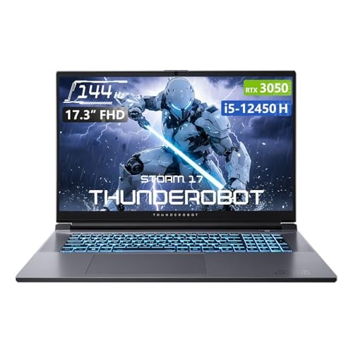 THUNDEROBOT STORM 17 LAPTOP PARA JUEGOS PANTALLA FHD DE 173 PULGADAS DE 144 HZ CORE I512450H GEFORCE RTX 3050 16 GB DE RAM SSD - 1