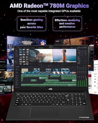 NIMO CREADOR DE JUEGOS DE 173 PULGADAS 8 NÚCLEOS RYZEN 7 8745HS 32GB RAM 1TB SSD BEAT I71360P HASTA 49GHZ RADEON 780M USB 40 FHD - 3