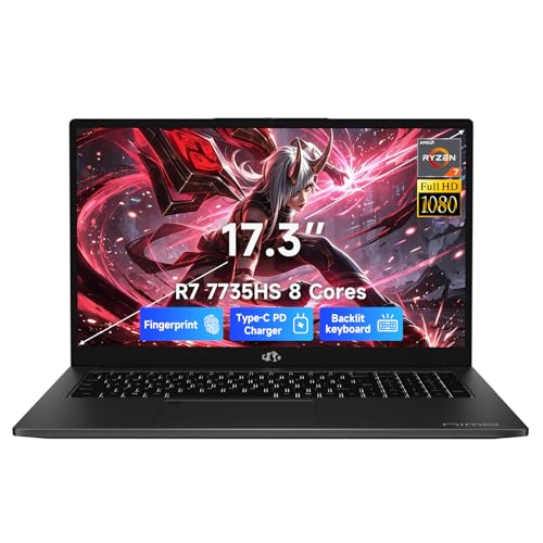 NIMO PORTÁTIL PARA JUEGOS DE 173 PULGADAS AMD RYZEN 7 7735HS 8C16T 16GB DDR5 1TB SSD GRÁFICOS RADEON 680M TECLADO RETROILUMINADO - 1