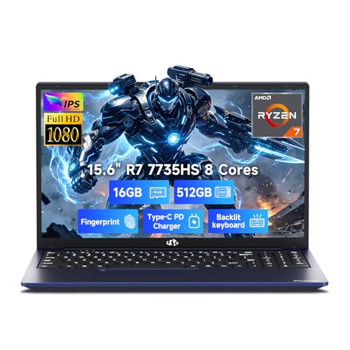 NIMO 156 LIGHTGAMINGLAPTOP AMD RYZEN 7 7735HS 8 CORES 16GB DDR5 512GB SSD RADEON 680M LAPTOP FOR CONTENT CREATORS DESIGNERS WITH - 1