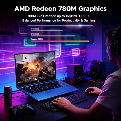 NIMO PORTÁTIL PARA JUEGOS IPS FHD DE 156 PULGADAS AMD RYZEN 7 8745HS 32GB DDR5 RAM 1TB SSD HASTA 49GHZ GRÁFICOS RADEON 780M - 3