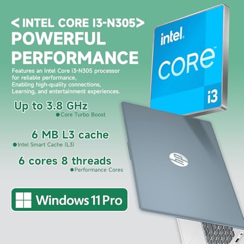 LAPTOP HP 156 PULGADAS HD 2022 INTEL QUADCORE I31125G4 11 GEN HASTA 37 GHZ BEAT I510210U 8 GB RAM SSD DE 128 GB CÁMARA WEB - 4