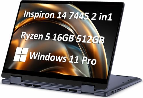 LAPTOP DELL INSPIRON 14 7445 7440 2 EN 1 PANTALLA TÁCTIL FHD DE 14 PULGADAS AMD RYZEN 5 8640HS RAM DDR5 DE 16 GB SSD DE 512 GB - 1