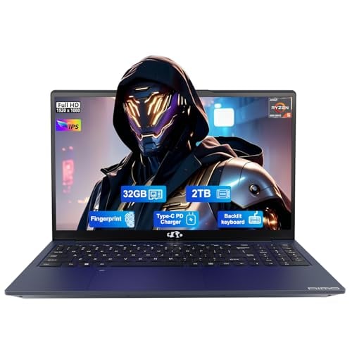 NIMO COMPUTADORA PORTÁTIL IPS FHD DE 156 PULGADAS AMD RYZEN 5 6600H 32 GB DDR5 RAM SSD DE 2 TB BEAT I512450H HASTA 45 GHZ - 1