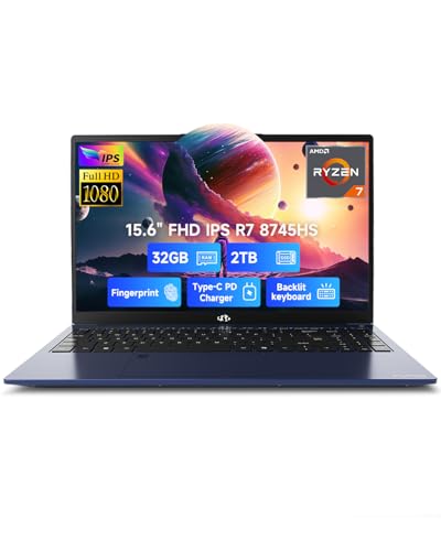 NIMO COMPUTADORA PORTÁTIL PARA JUEGOS IPS FHD DE 156 AMD RYZEN 7 8745HS 32 GB DDR5 RAM SSD DE 2 TB 8C16T HASTA 49 GHZ - 1