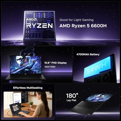 NIMO COMPUTADORA PORTÁTIL PARA JUEGOS IPS FHD DE 156 AMD RYZEN 5 6600H 16GB DDR5 RAM 1TB SSD BEAT I51335U 6 NÚCLEOS HASTA 45 GHZ - 3