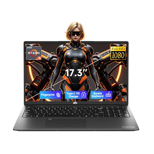 NIMO 173 FHD GAMING LAPTOP AMD RYZEN 5 6600H BEAT I71165G7 6CORE UP TO 45GHZ 16GB DDR5 RAM 512GB SSD RADEON 660M GRAPHICS 100W - 1