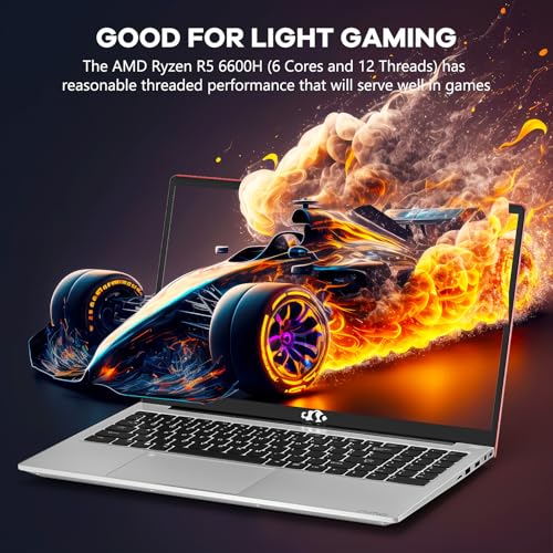 NIMO PORTÁTIL IPS FHD DE 156 PULGADAS 6 NÚCLEOS AMD RYZEN 5 6600H 64GB DDR5 RAM 2TB SSD BEAT I71165G7 HASTA 45GHZ 660M 6NM GPU - 3