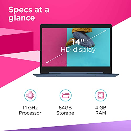 LENOVO IDEAPAD 1 COMPUTADORA PORTÁTIL PANTALLA HD DE 140 INTEL CELERON N4020 4 GB DE RAM 64 GB DE ALMACENAMIENTO GRÁFICOS INTEL - 6