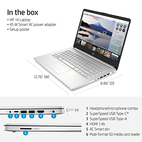 HP PAVILION LAPTOP MODELO 2022 PANTALLA FHD IPS NO TÁCTIL DE 14 PULGADAS AMD RYZEN 3 3250U 8 GB DE RAM SSD DE 128 GB DELGADA - 3