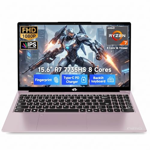 LAPTOP PARA JUEGOS NIMO DE 156 PULGADAS AMD RYZEN 7 7735HS 475 GHZ 16 GB DDR5 RAM SSD PCIE 40 DE 512 GB - 1
