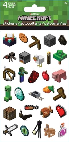PEGATINA ESTÁNDAR MINECRAFT 4 HOJAS - 1