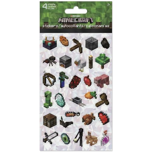 PEGATINA ESTÁNDAR MINECRAFT 4 HOJAS - 4