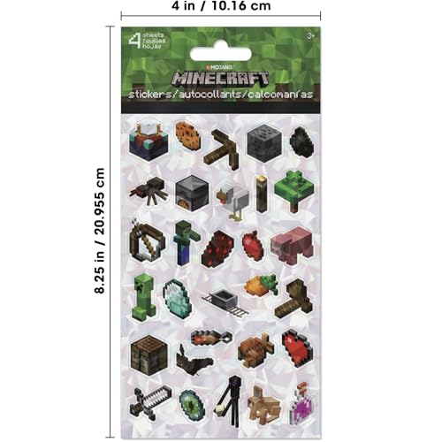 PEGATINA ESTÁNDAR MINECRAFT 4 HOJAS - 6