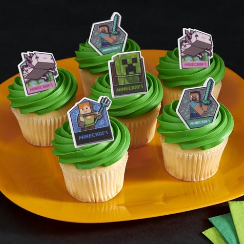 DECOPAC MINECRAFT LUSH FINDS RINGS DECORACIONES PARA CUPCAKES CON CREEPER ALEX STEVE Y AXOLOTL ADORNOS DE PASTEL 3D - 2