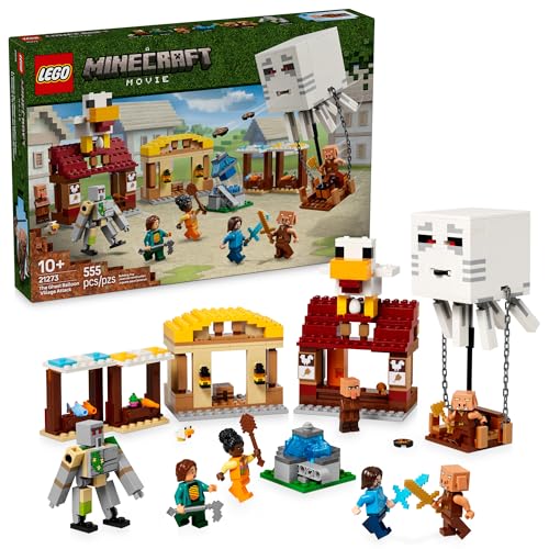 LEGO MINECRAFT EL ATAQUE DEL GLOBO GHAST A LA ALDEA JUEGO DE CONSTRUCCIÓN DE JUGUETES PARA NIÑOS NIÑAS Y NIÑOS DE 10 AÑOS - 1