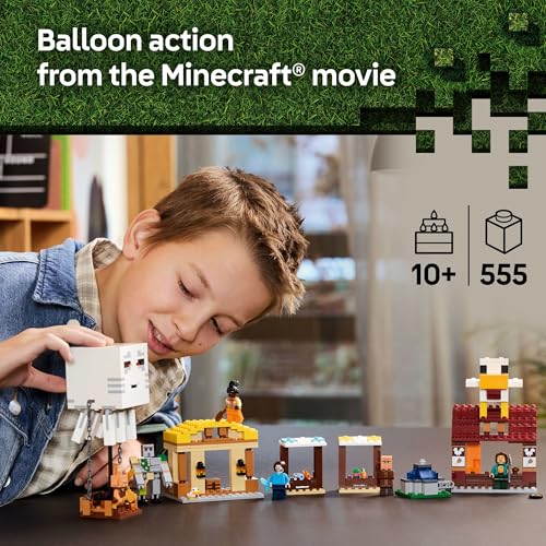 LEGO MINECRAFT EL ATAQUE DEL GLOBO GHAST A LA ALDEA JUEGO DE CONSTRUCCIÓN DE JUGUETES PARA NIÑOS NIÑAS Y NIÑOS DE 10 AÑOS - 2